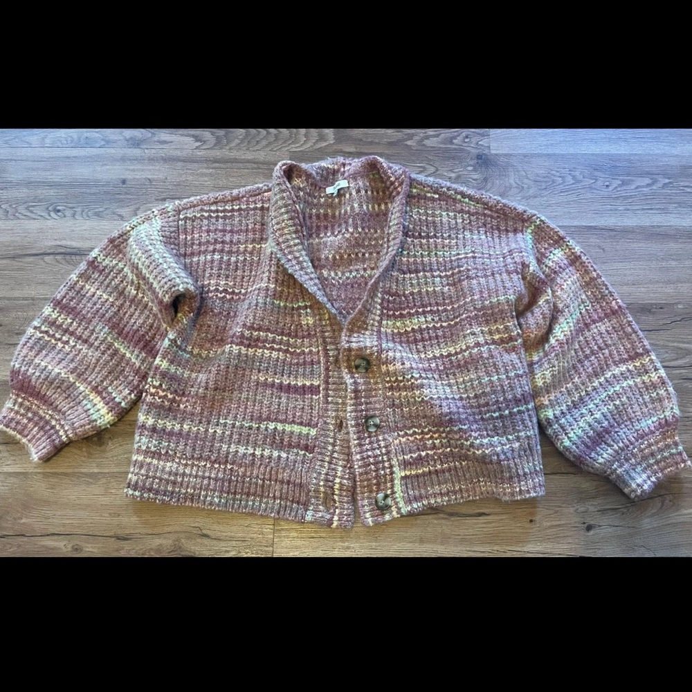 Madewell Textured Knit Cardigan in Earth Tones